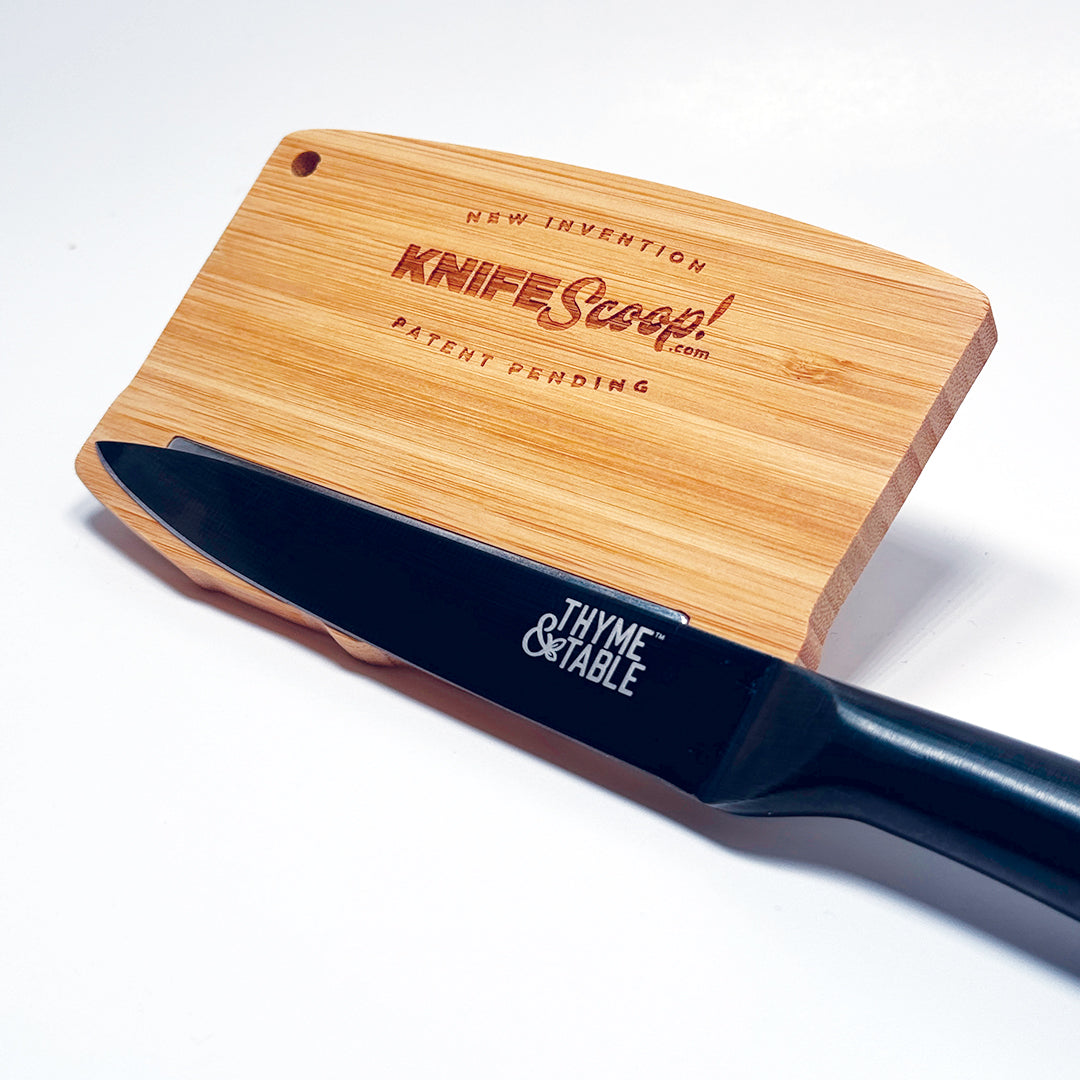 Knife Scoop: Handcrafted Bamboo Kitchen Essential